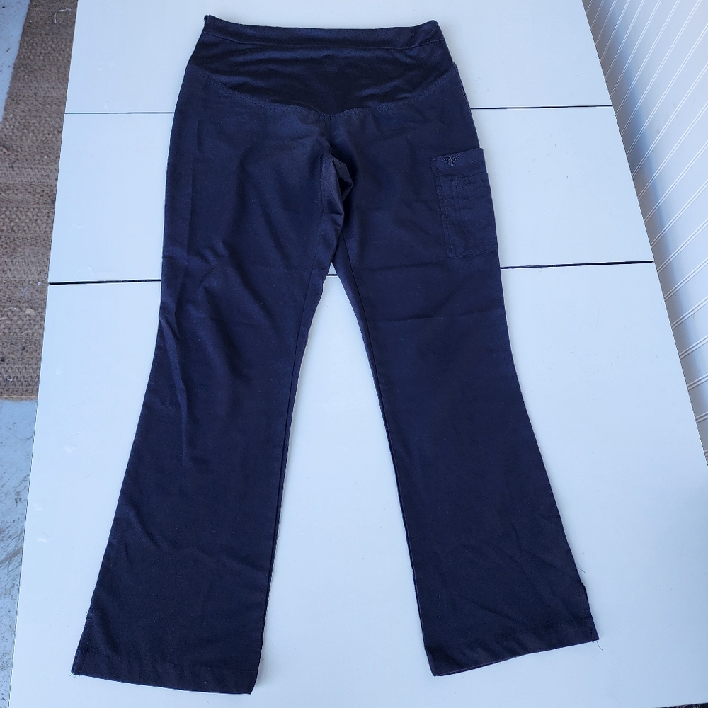 MED COUTURE PLUS ONE 4 Way Energy Stretch Maternity Scrub Pants 8727 Black S